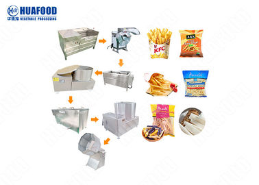 Pommes-Fritesautomatische Kartoffel Chips Making Machine Large Capacity 2000kg/H