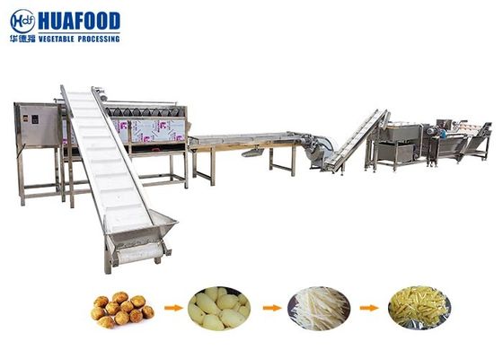 Industrielle 500kg/H Pommes- Fritesreinigungs-Linie Kartoffel-Streifen-Produktlinie