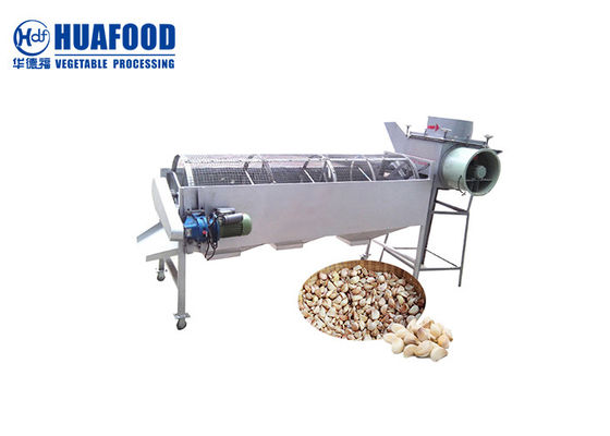 Knoblauch-automatische Lebensmittelverarbeitung bearbeitet Knoblauch-Größenklasse-sortierende Maschine Peeler maschinell